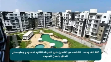 400 ألف وحدة.. الكشف عن تفاصيل طرح المرحلة الثانية لمحدودي ومتوسطي الدخل بالمدن الجديدة